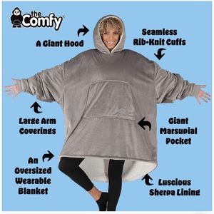 THE COMFY - Oversized Microfiber & Sherpa Wearable Blanket